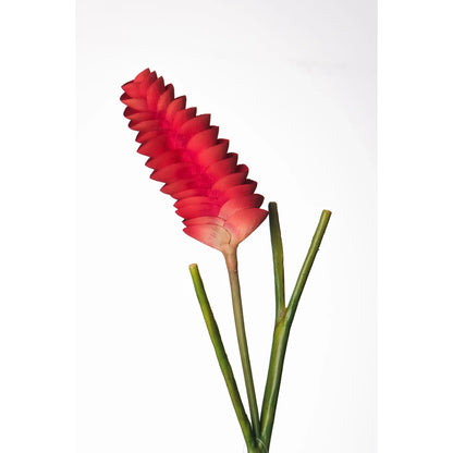 Flor de Jengibre artificial Colgante de 65 cm, color rojo