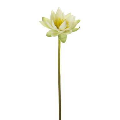 Flor de Loto artificial Mediana de 87 cm, color blanco