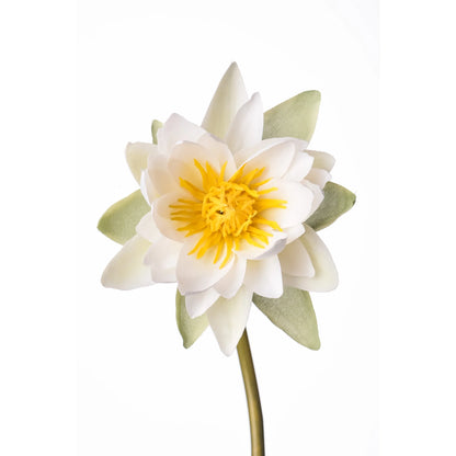 Flor de Loto artificial Mediana de 87 cm, color blanco