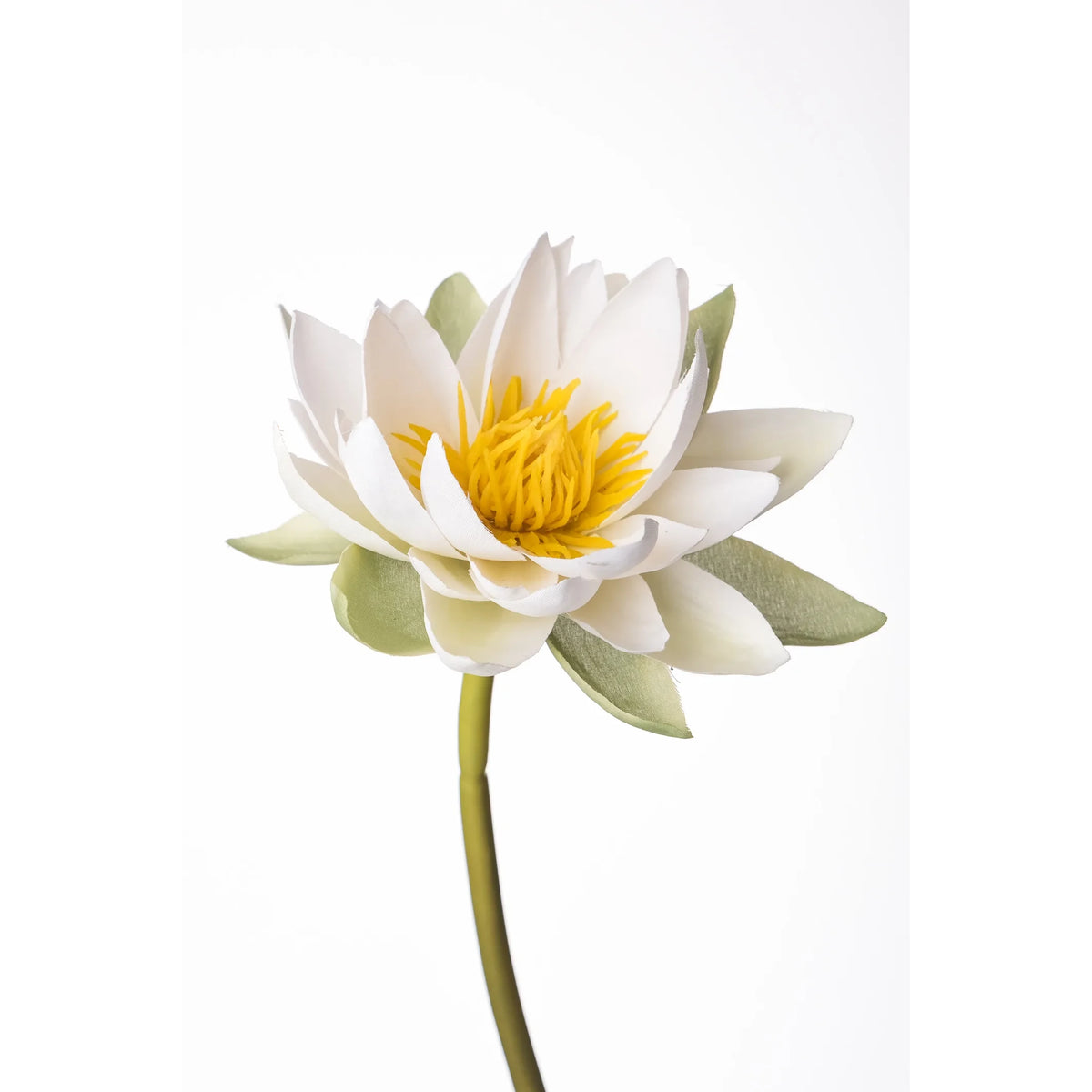 Flor de Loto artificial Mediana de 87 cm, color blanco