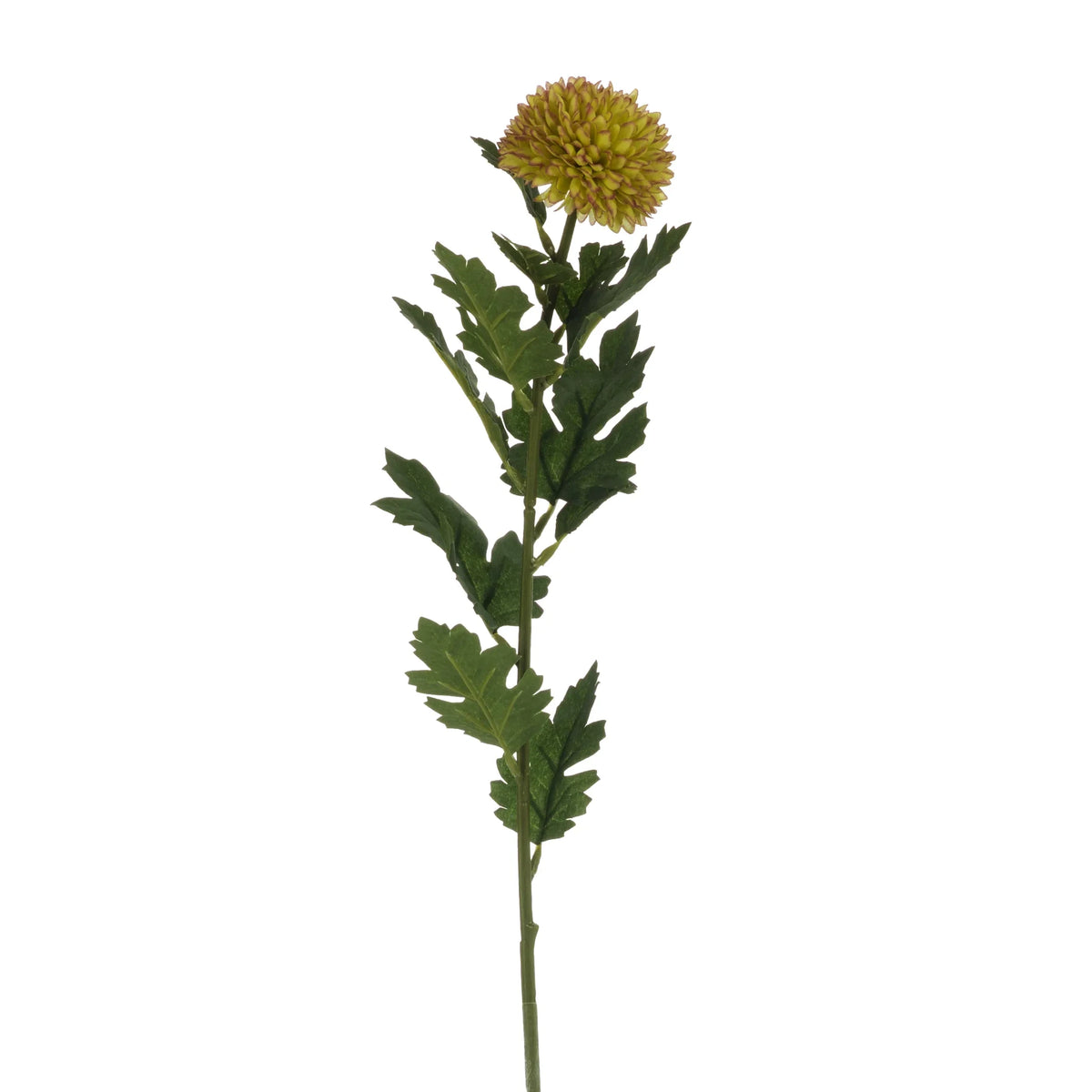 Flor Ping Pong artificial de 62 cm, color verde