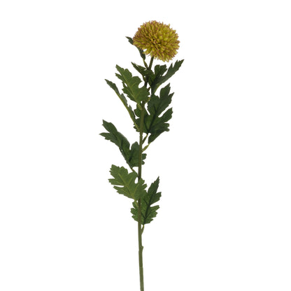 Flor Ping Pong artificial de 62 cm, color verde