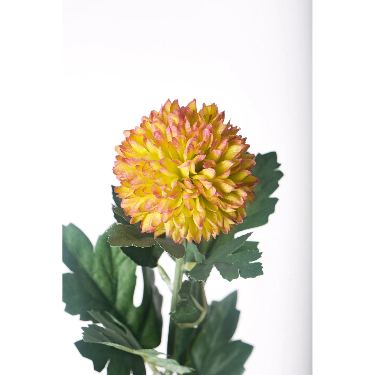 Flor Ping Pong artificial de 62 cm, color verde