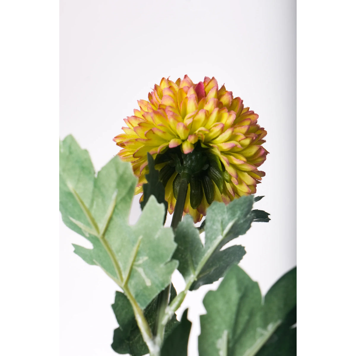 Flor Ping Pong artificial de 62 cm, color verde
