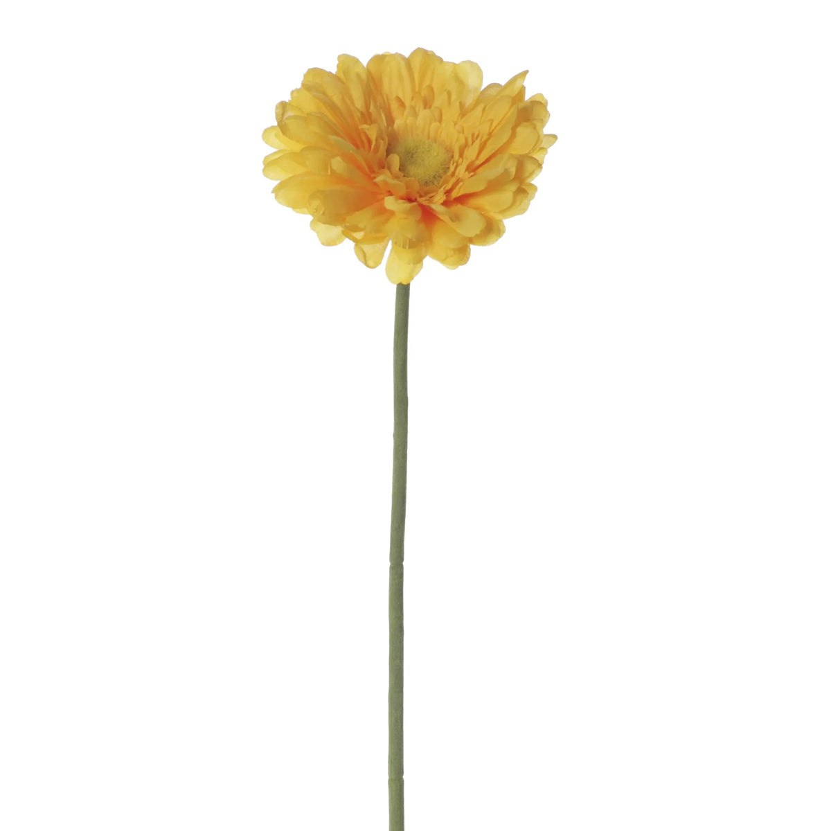 Gerbera artificial de 63 cm, color amarillo