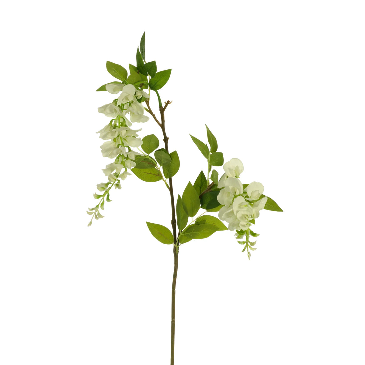 Glicinia artificial de 107 cm, color blanco