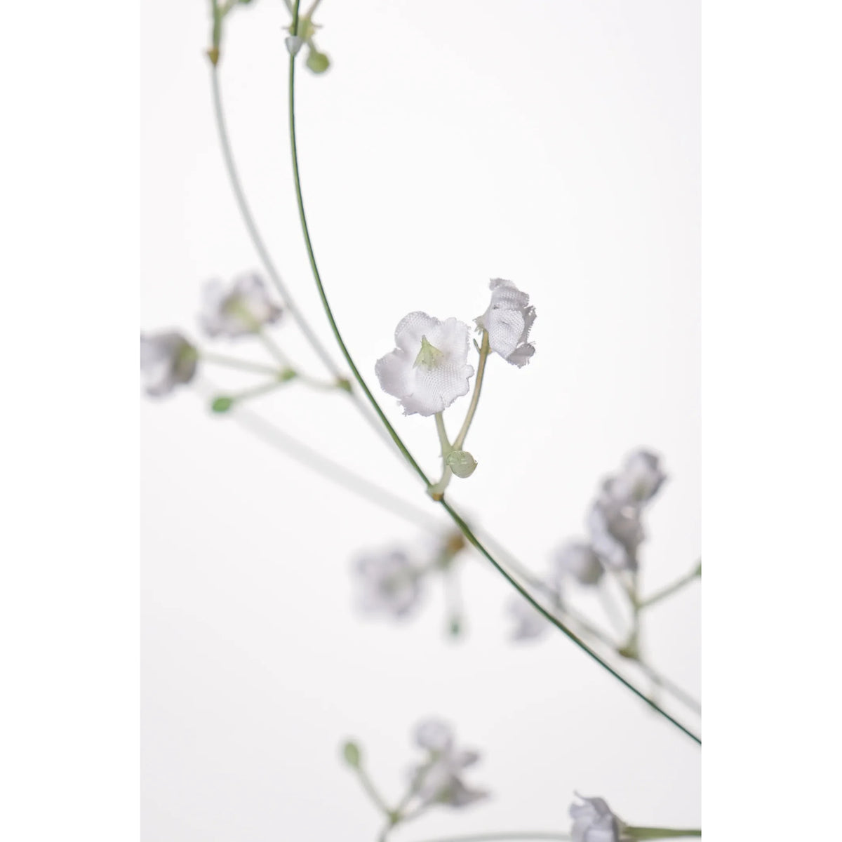 Guirnalda de Gypsophila artificial Mini de 240 cm, color blanco
