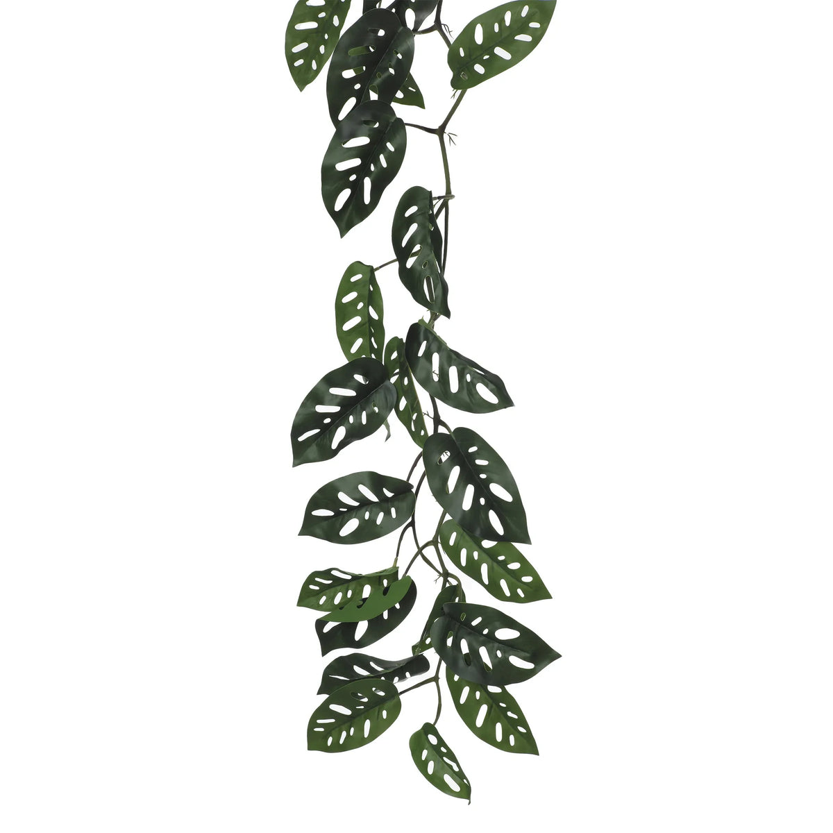 Guirnalda de Monstera artificial de 182 cm, color verde