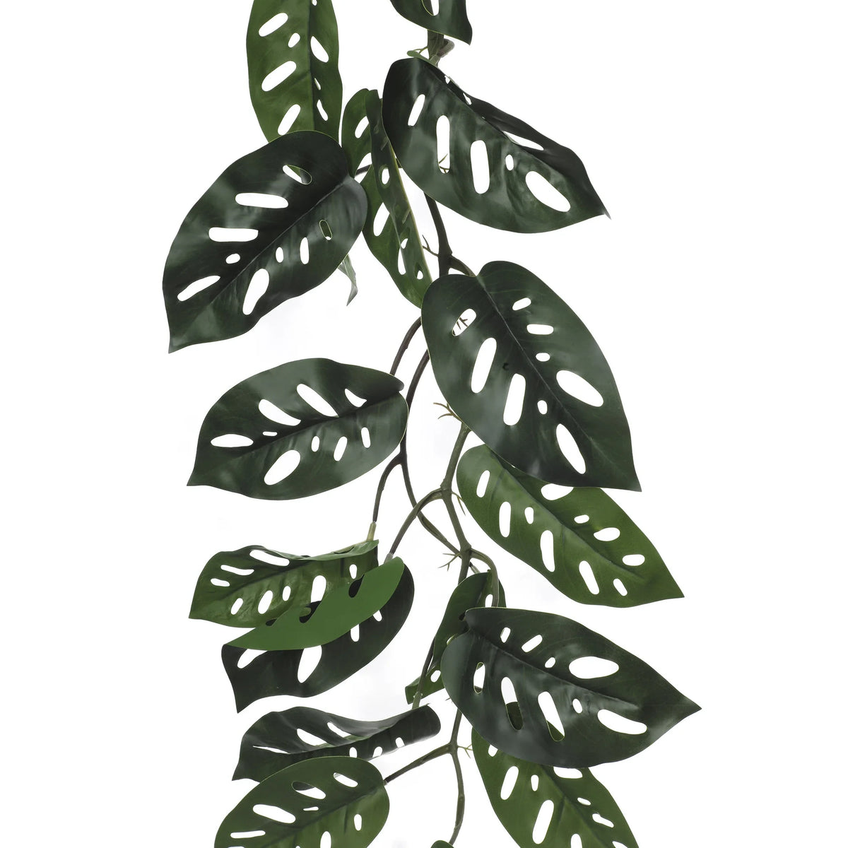 Guirnalda de Monstera artificial de 182 cm, color verde