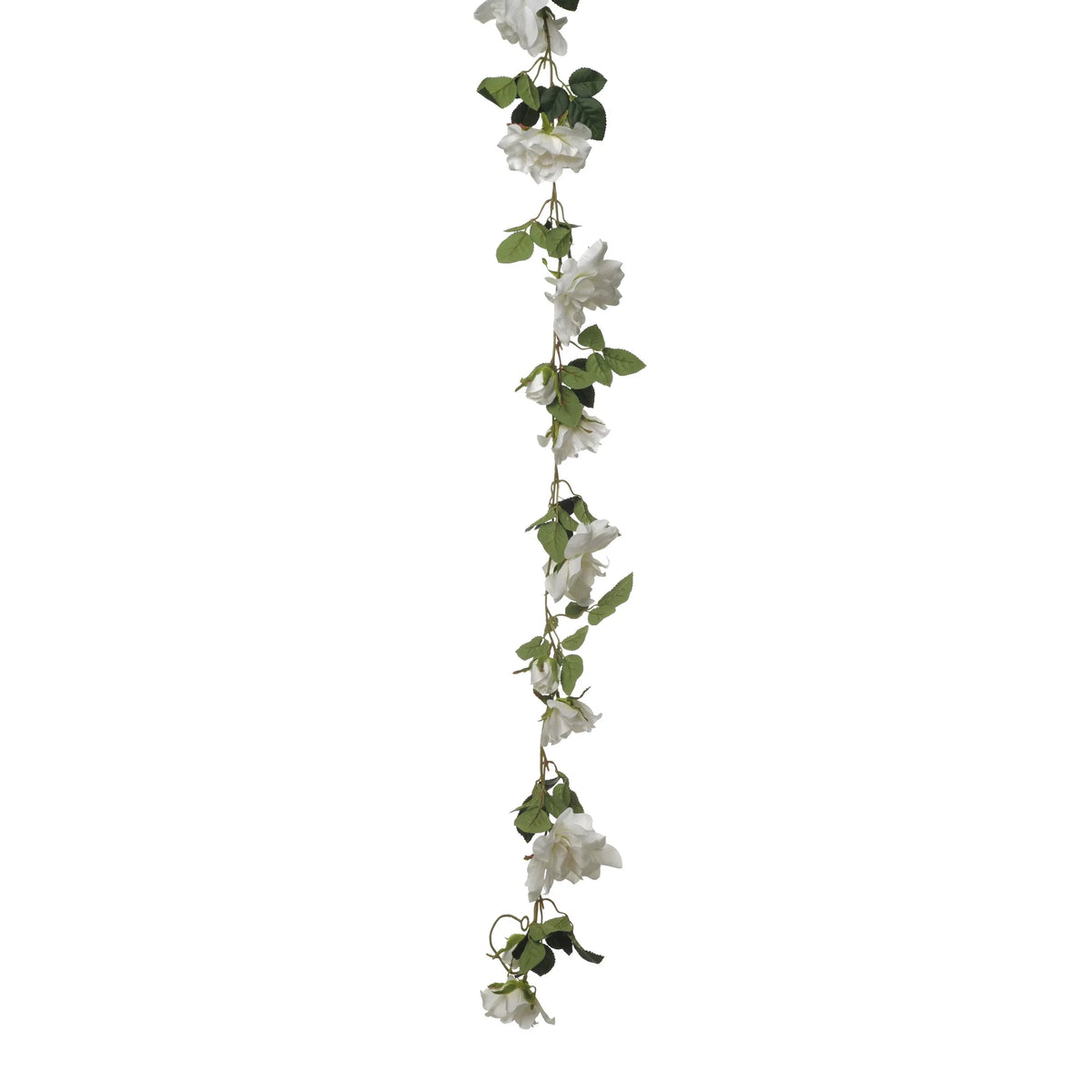 Guirnalda de Rosas artificial de 180 cm, color blanco