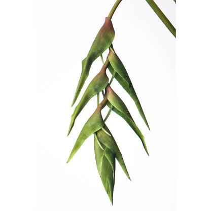 Heliconia artificial Colgante de 170 cm, color verde