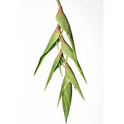 Heliconia artificial Colgante de 170 cm, color verde