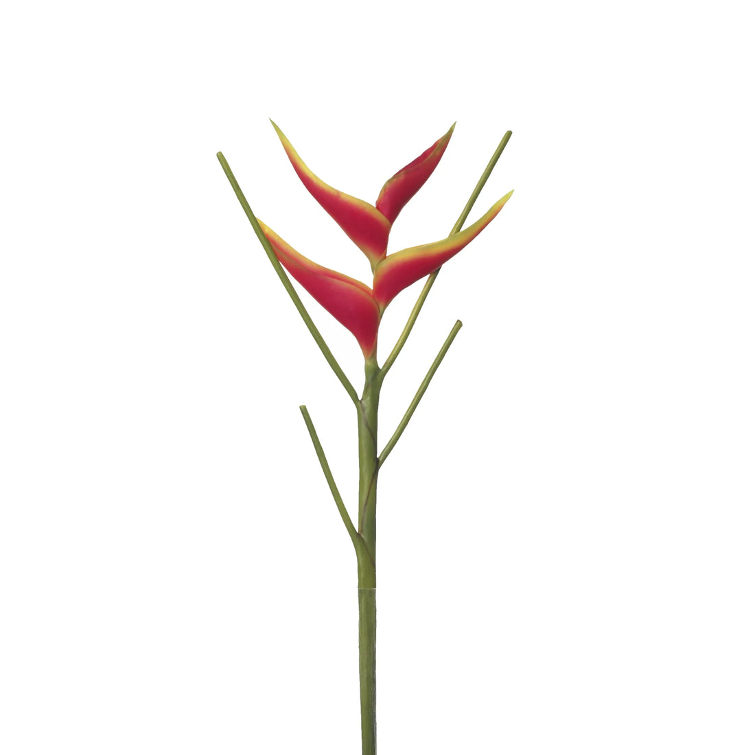 Heliconia artificial Mini en Vara de 66 cm, color rojo