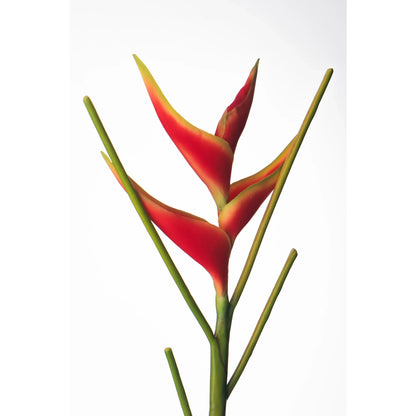 Heliconia artificial Mini en Vara de 66 cm, color rojo
