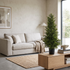 Arizónica Evo UV 90 cm artificial Dekogreen decorando un salón moderno y luminoso