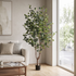 Eucalipto de 120 cm artificial Dekogreen decorando un salón moderno y luminoso
