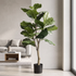 Ficus Lyrata artificial Dekogreen decorando un salón moderno y luminoso