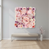 Jardín vertical floral artificial como pared decorativa interior