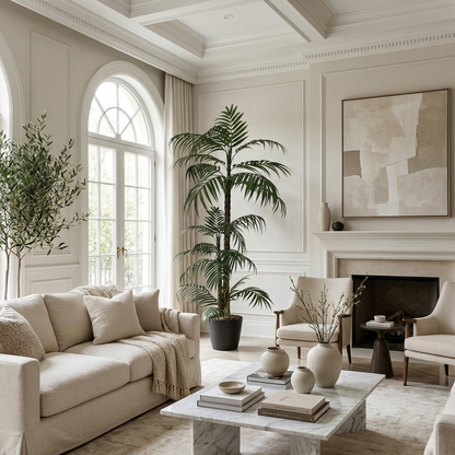 Palmera Premium artificial 175 cm en salón elegante