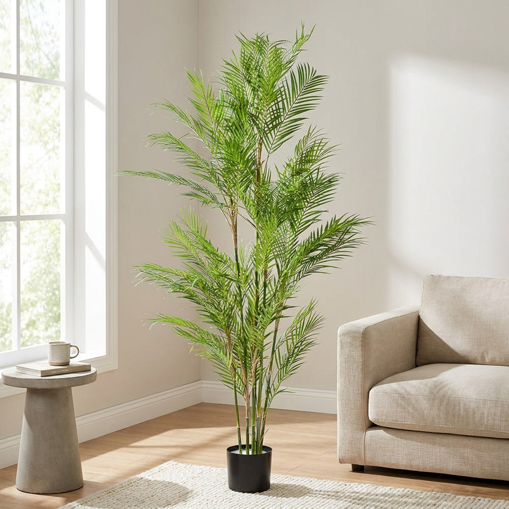 Palmera Style artificial 180 cm en salón moderno