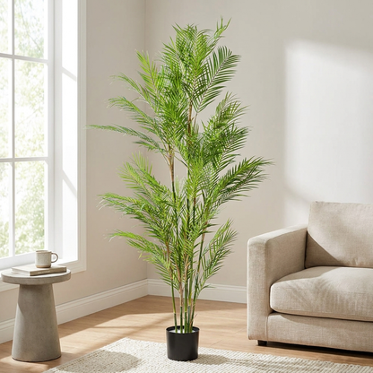 Palmera Style artificial 180 cm en salón moderno