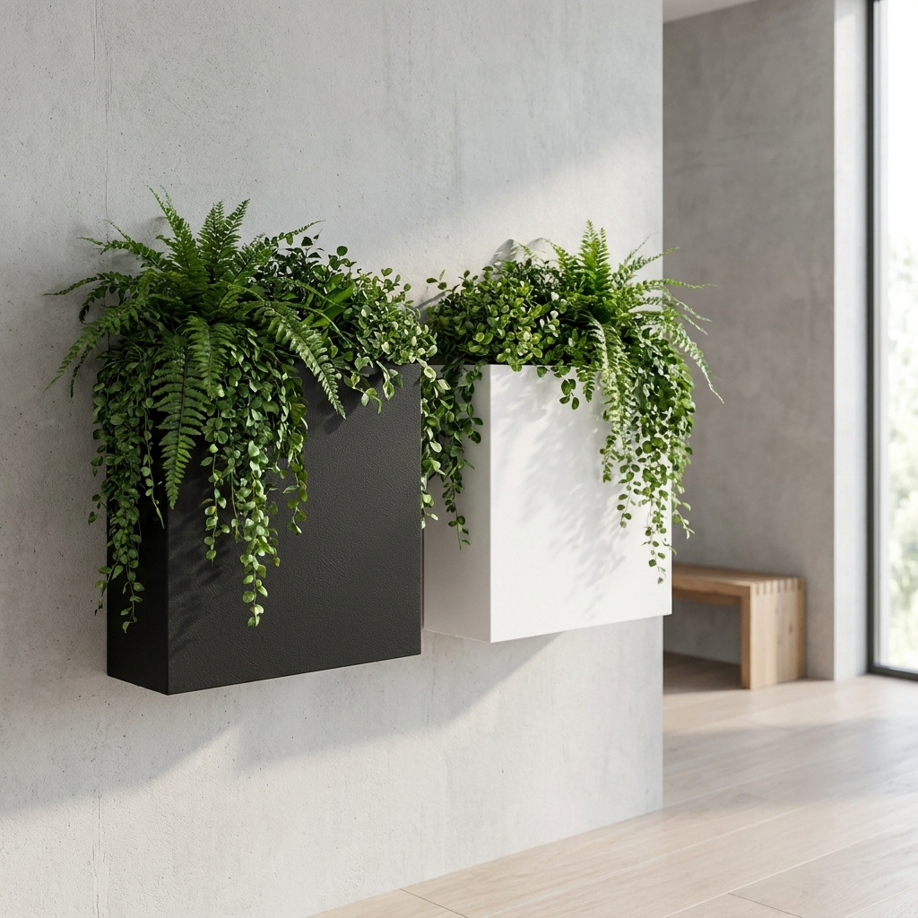 Jardinera Muro en pared moderna