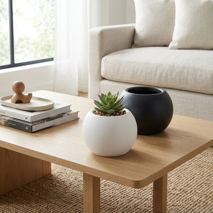 Jardinera Decoesfera en mesa moderna