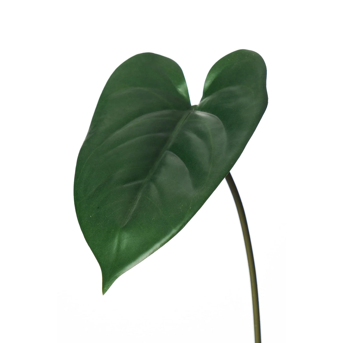 Hoja de Anturio artificial de 40 cm, color verde
