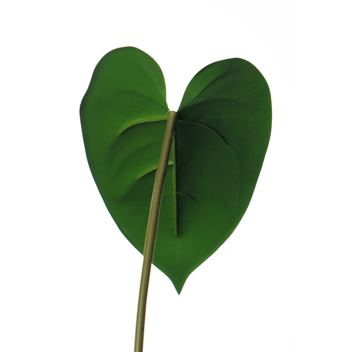 Hoja de Anturio artificial de 40 cm, color verde