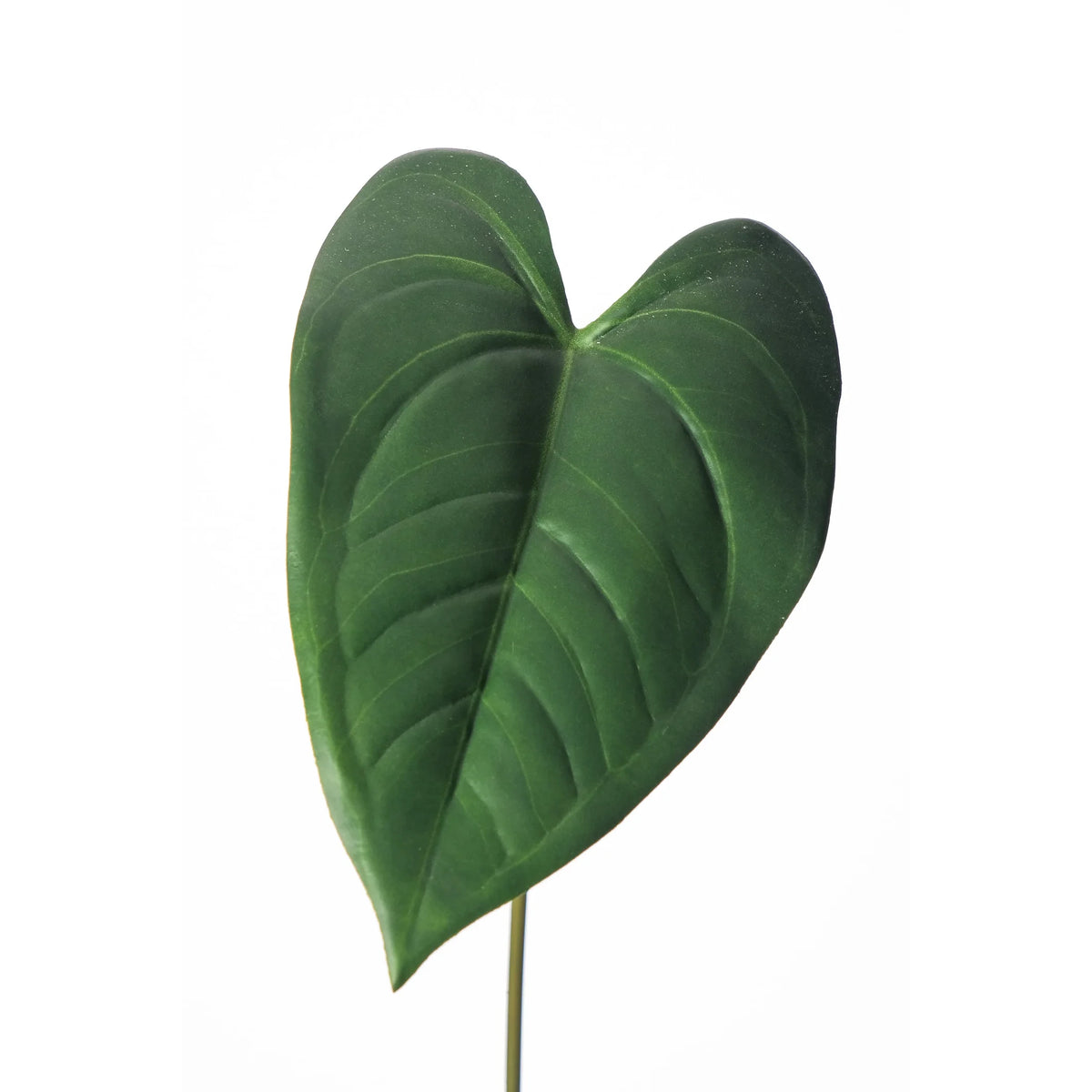 Hoja de Anturio artificial de 46 cm, color verde