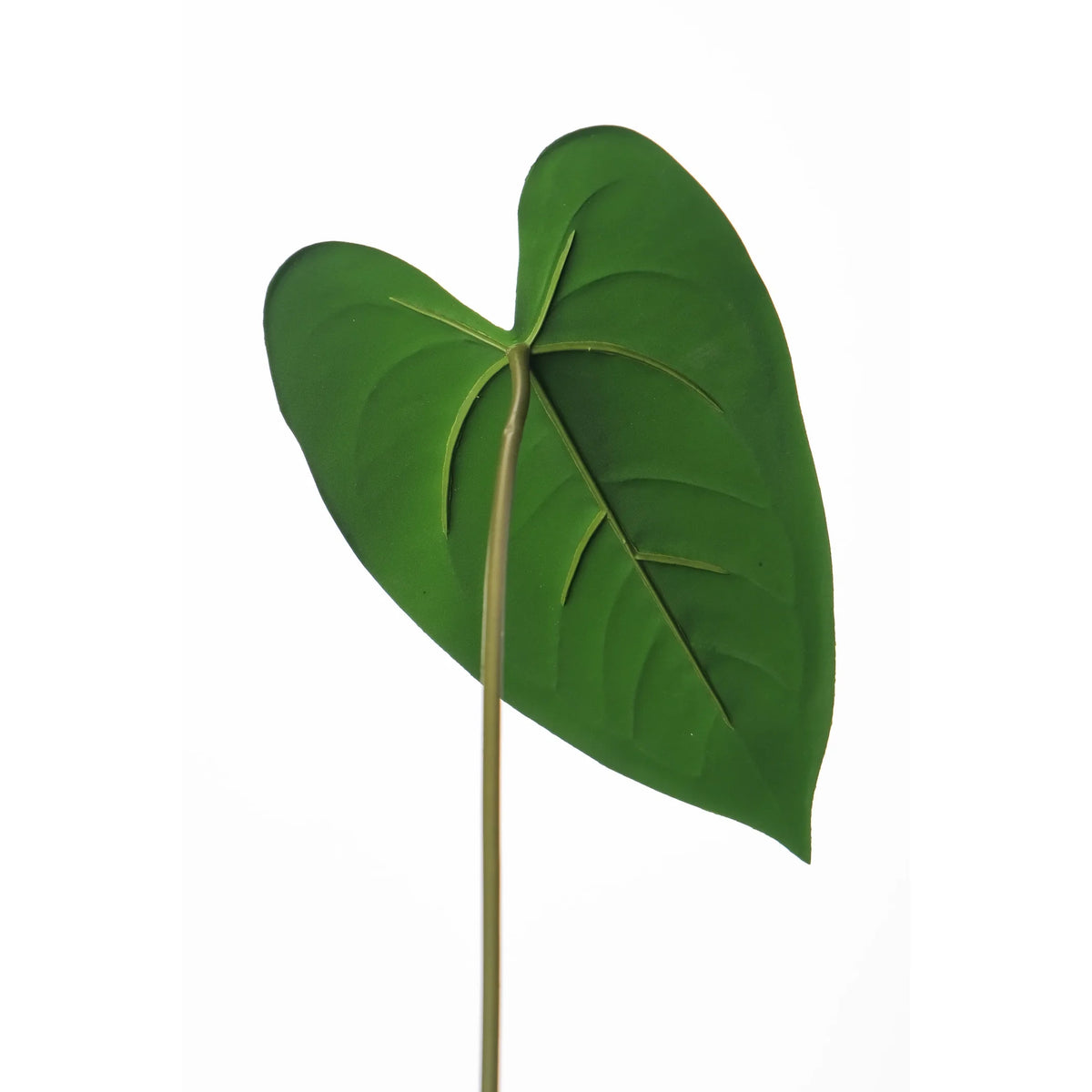 Hoja de Anturio artificial de 46 cm, color verde