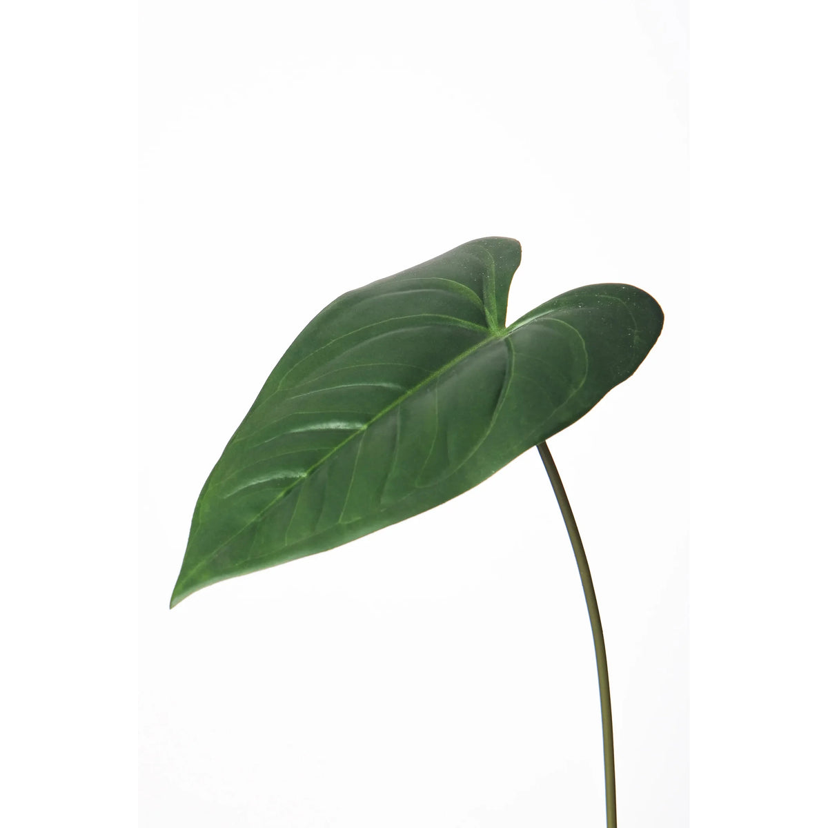 Hoja de Anturio artificial de 46 cm, color verde