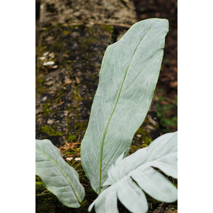 Montaje: hoja de Philodendron artificial de 84 cm, color verde; las otras piezas no se incluyen