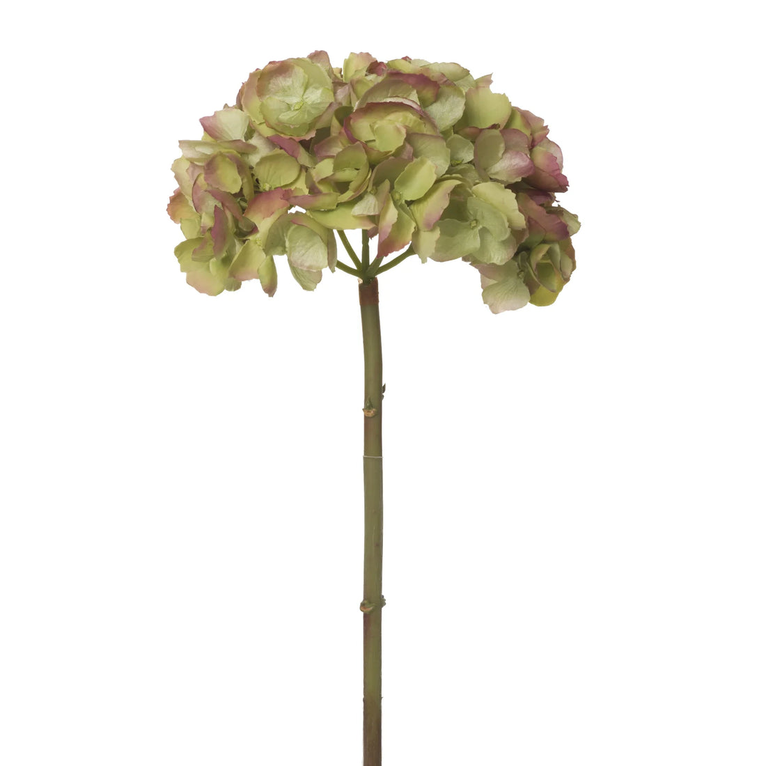 Hortensia artificial de 49 cm, color verde