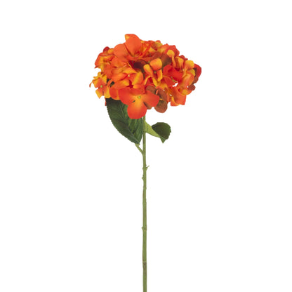 Hortensia artificial de 68 cm, color naranja