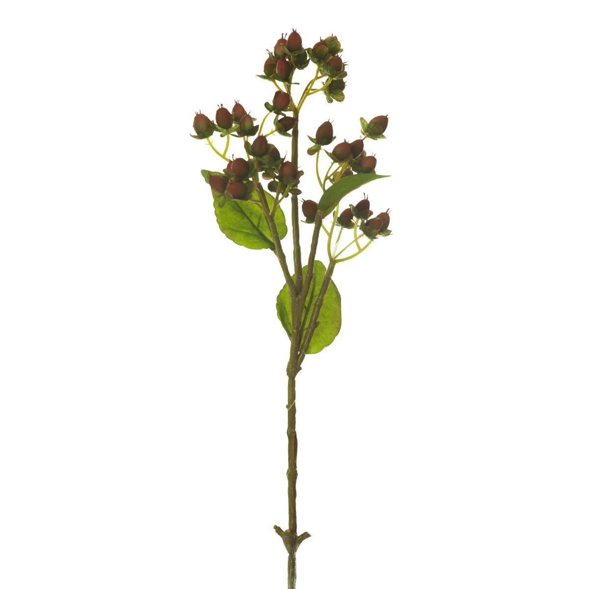 Hypericum artificial de 53 cm, color burdeos