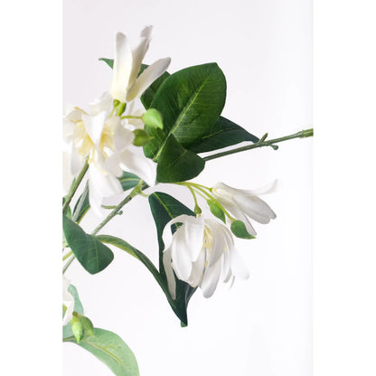 Jazmín artificial de 63 cm, color blanco