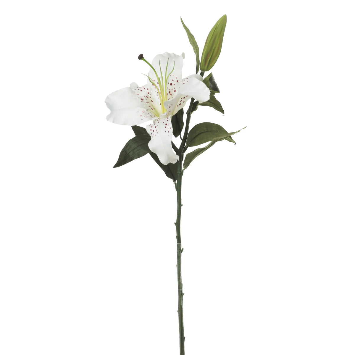 Lilium artificial de 70 cm, color blanco