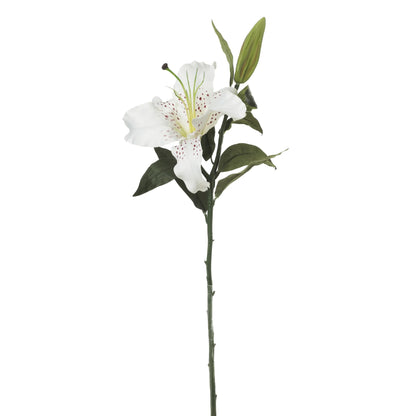 Lilium artificial de 70 cm, color blanco