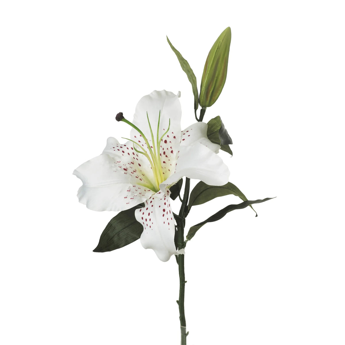 Lilium artificial de 70 cm, color blanco