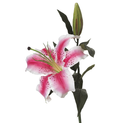 Lilium artificial de 70 cm, color ciclamen