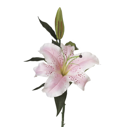 Lilium artificial de 70 cm, color rosa