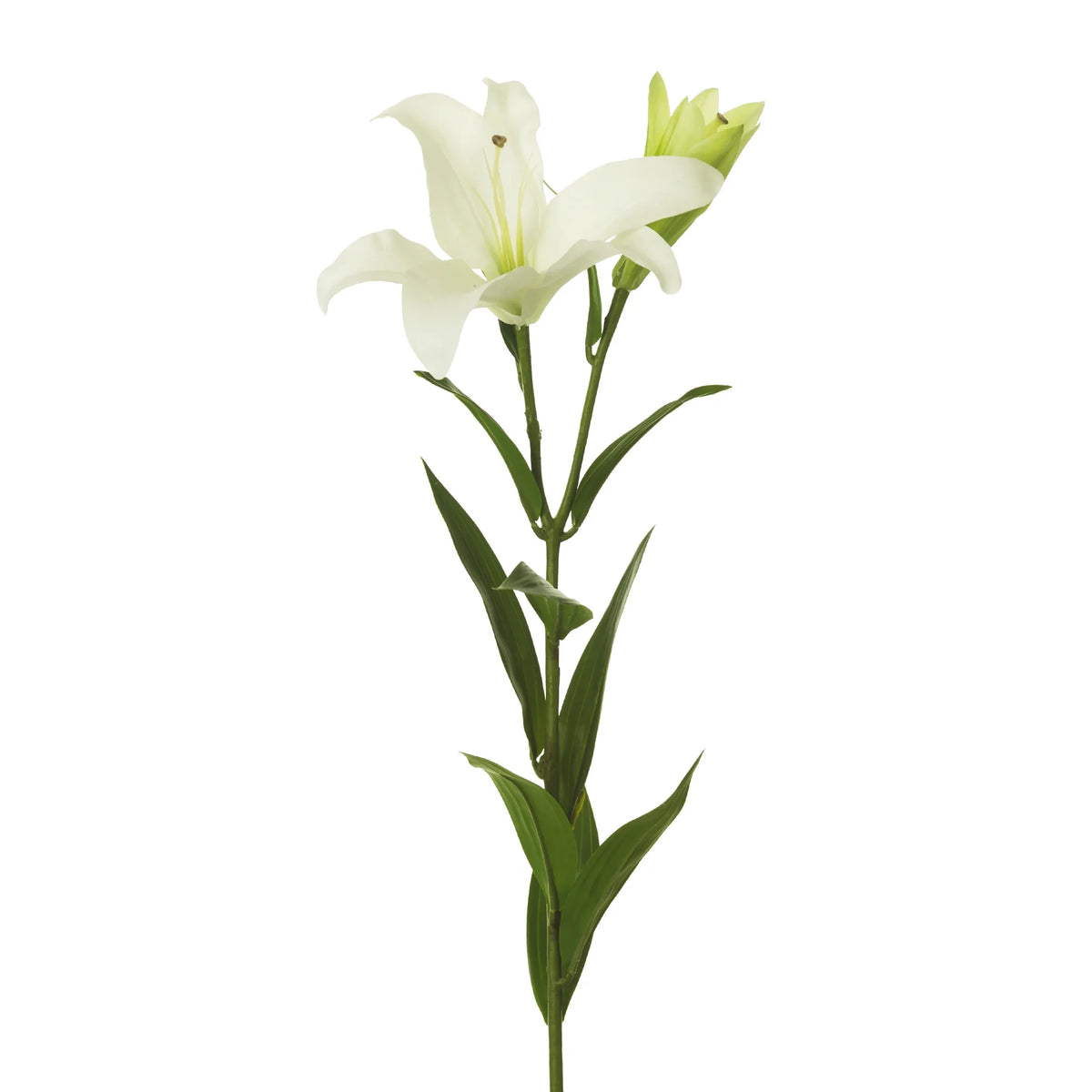 Lilium artificial de 86 cm, color blanco