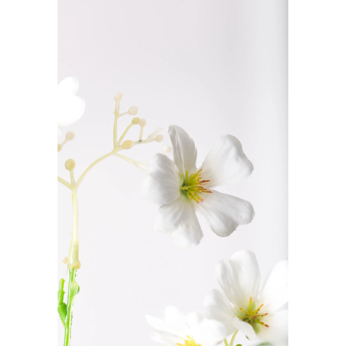 Linum artificial de 64 cm, color blanco