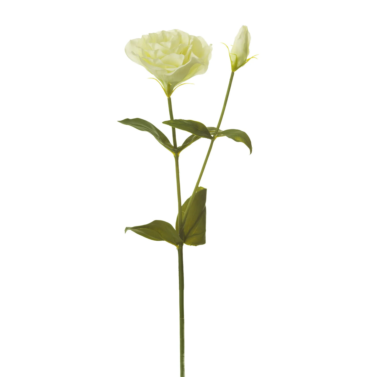 Lisianthus artificial de 60 cm, color blanco