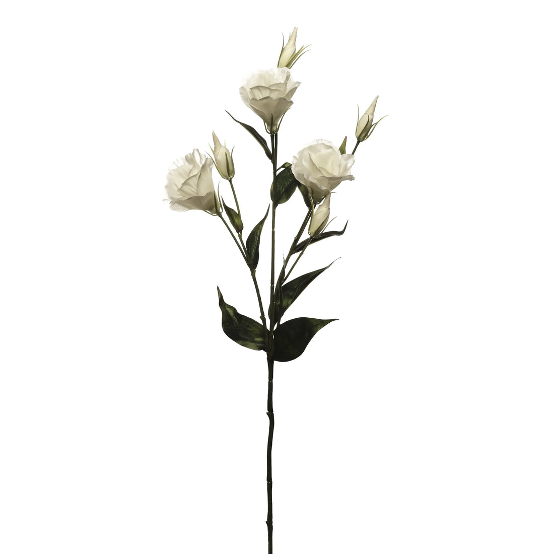 Lisianthus artificial de 74 cm, color blanco