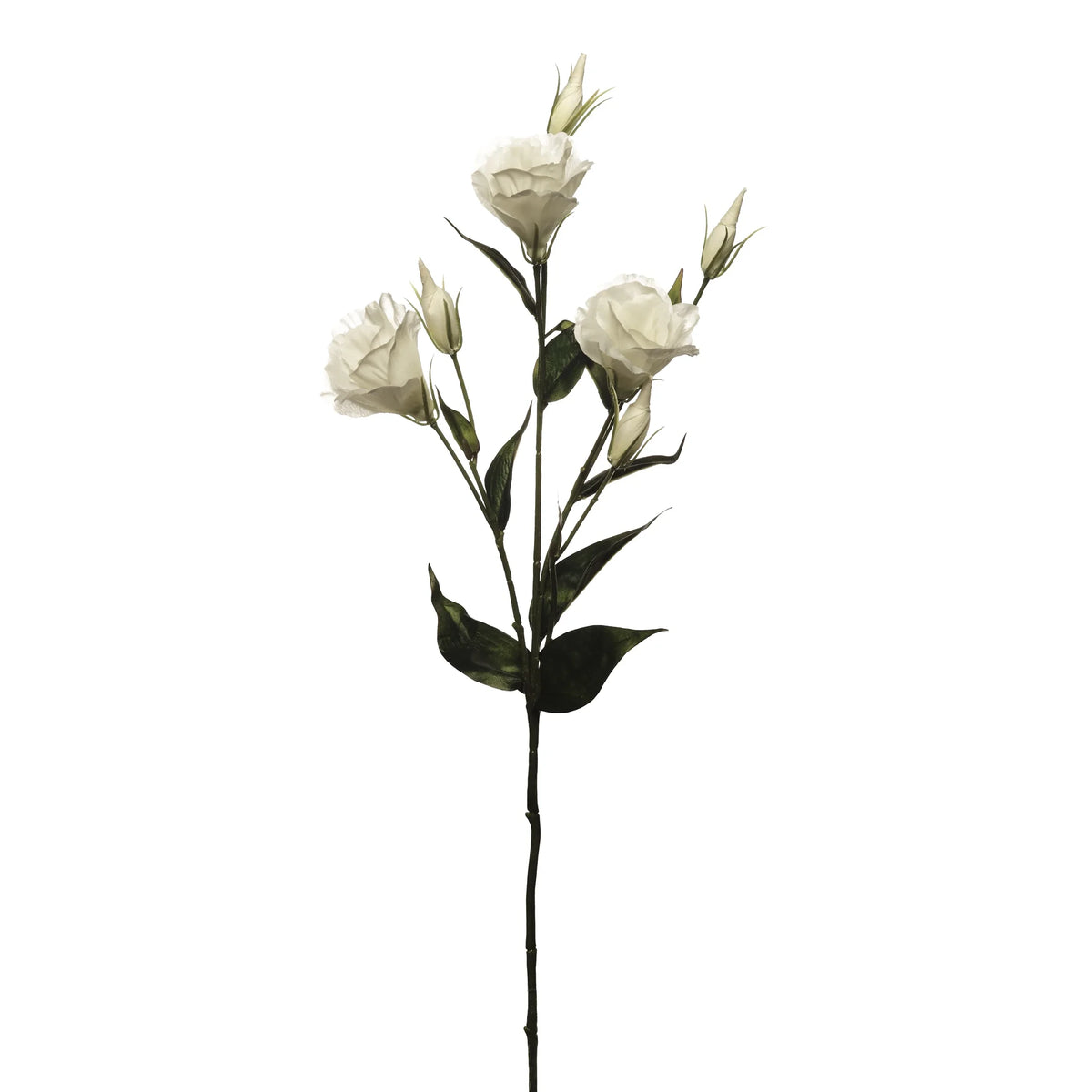 Lisianthus artificial de 74 cm, color blanco