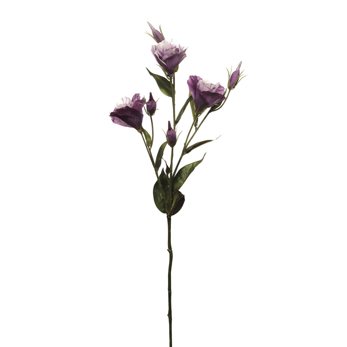 Lisianthus artificial de 74 cm, color lila