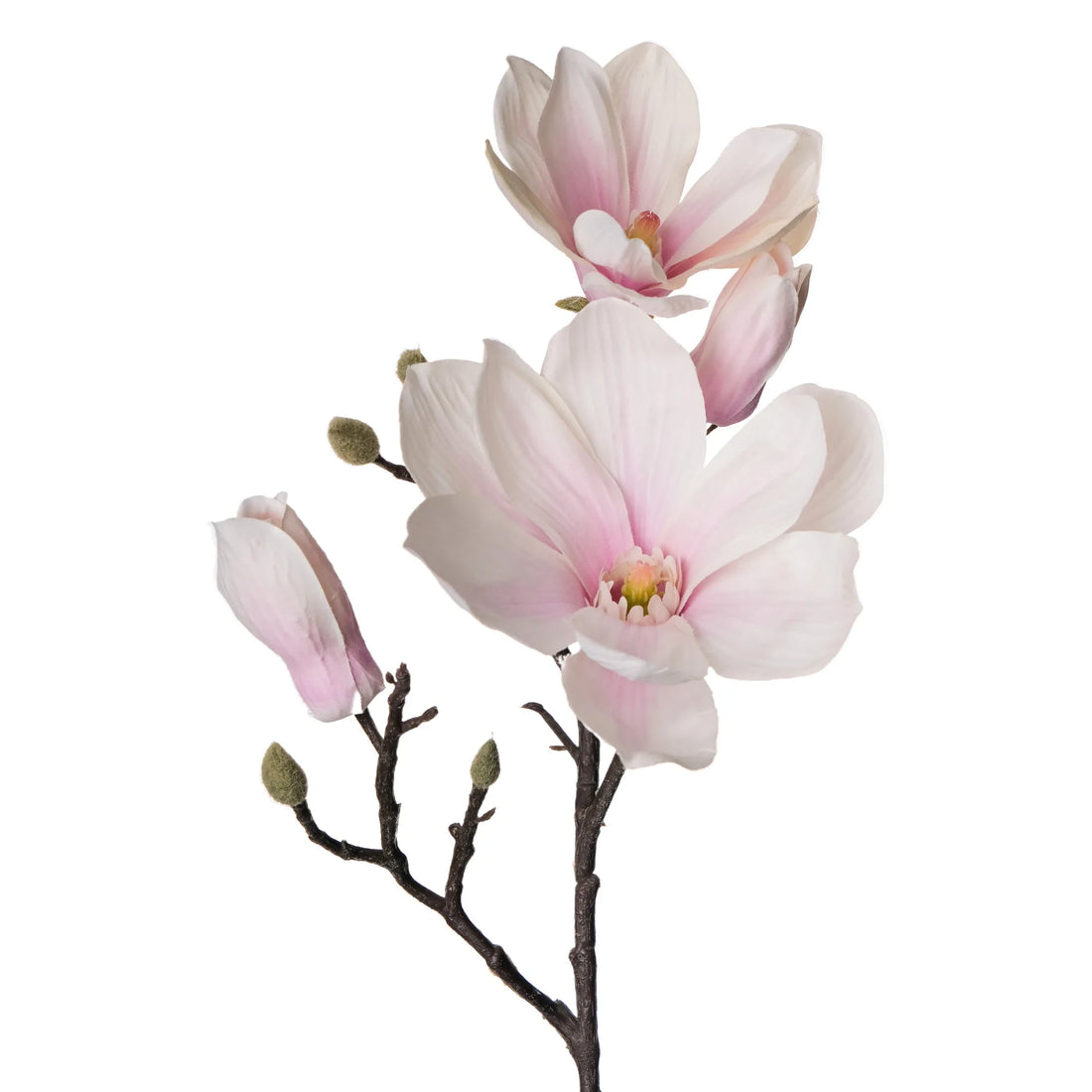 Magnolia artificial de 62 cm, color rosa