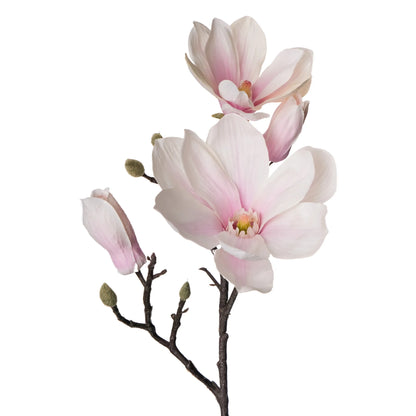 Magnolia artificial de 62 cm, color rosa